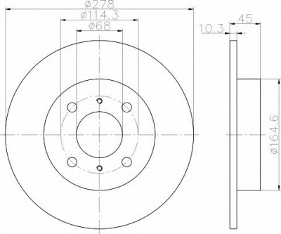 HELLA PAGID 8dd355110661 -  Тормозной диск